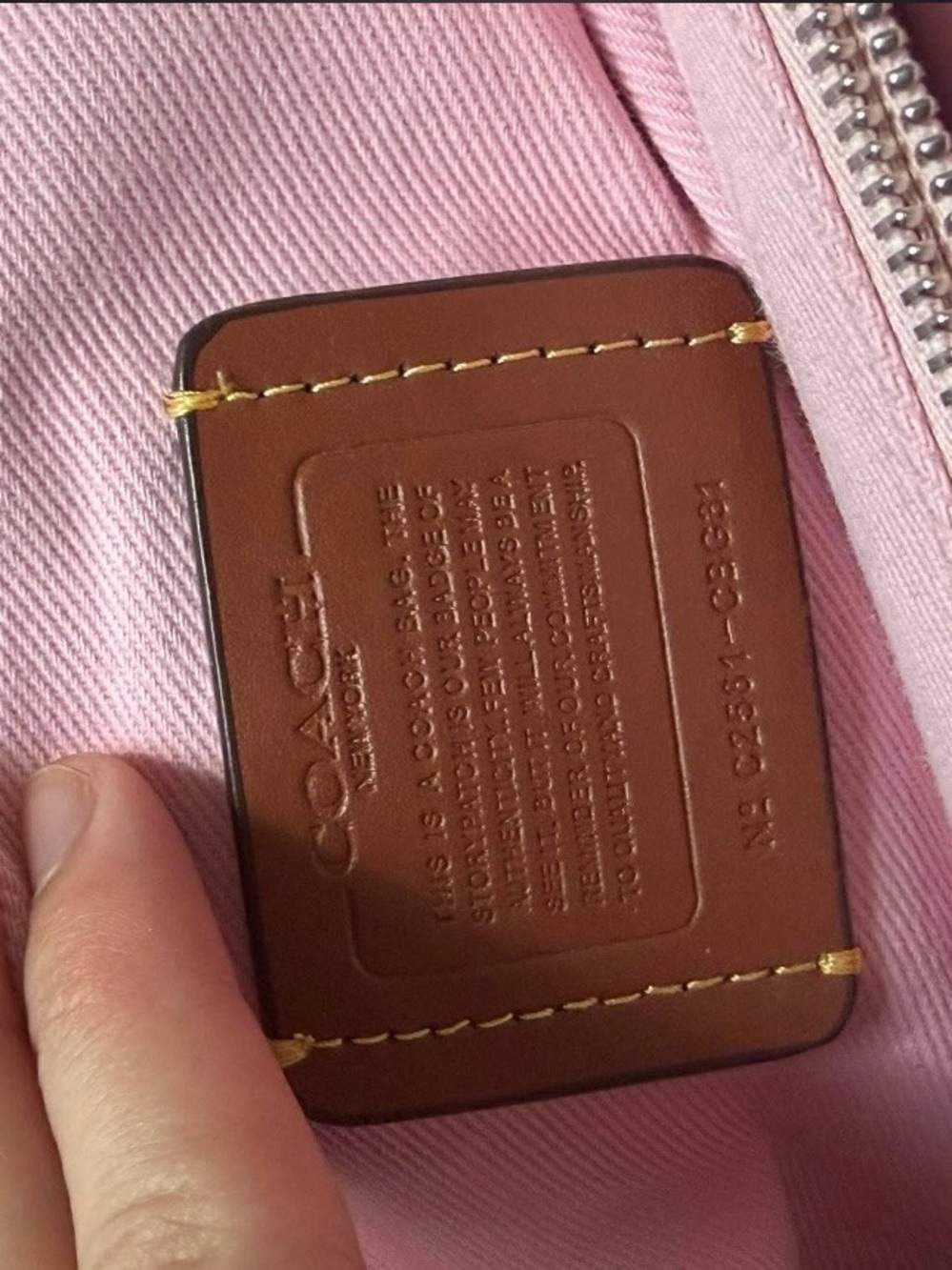 Coach Pink Quilted Shoulder Bag with Chain Strap - Picture 5 of 5